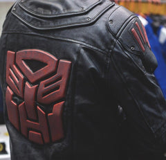 Men's Transformers Autobot Shield Leather Jacket Black Armor