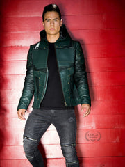 Mens Green Arrow Stephen Amell Leather Jacket
