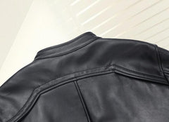 Classic Men Sheepskin Leather Jacket S-5XL