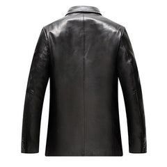 YOLANFAIRY Genuine Leather Jacket for Men - Sheepskin Leather Casual Style