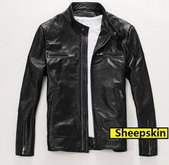 100% Real classic quality Sheepskin and Cowskin jackets for men (plus size Available)