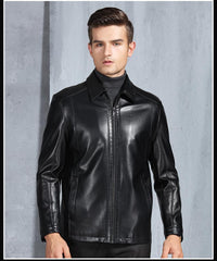 New Arrival Men's Genuine Leather Jacket Bomber Jacket