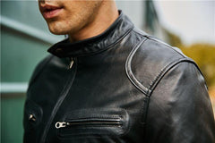 YOLANFAIRY Genuine Leather Jacket Man 2019 Real Cow Leather Coat men's