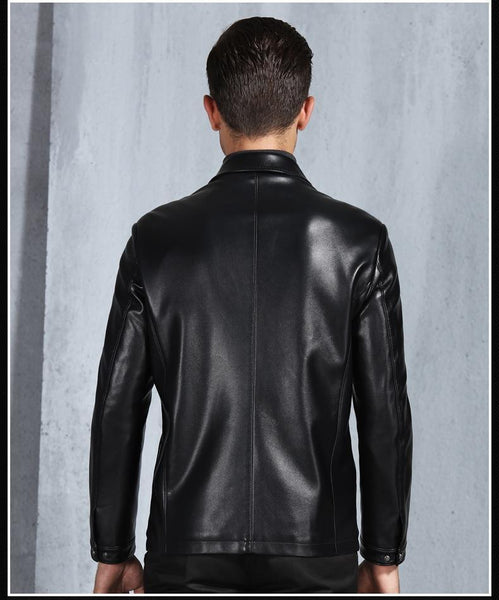 New Arrival Men's Genuine Leather Jacket Bomber Jacket