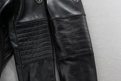 Men's 100% Genuine Leather Biker Jacket