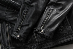 Men's 100% Genuine Leather Biker Jacket