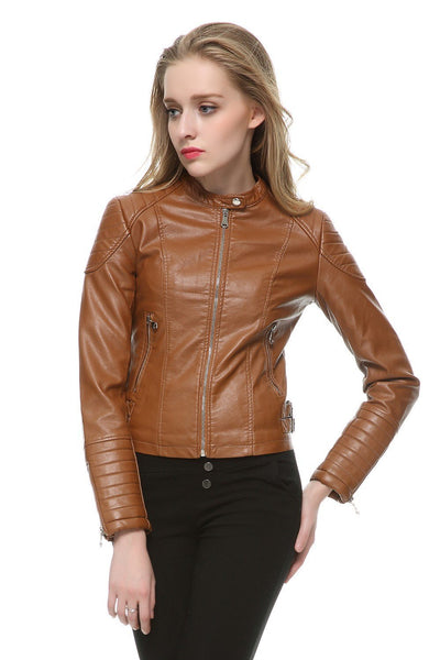 EXPRESS Bomber Motorcycle Leather Jacket for Women