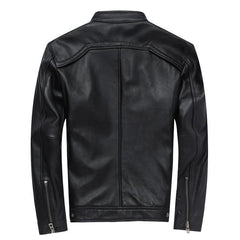 Classic Men Sheepskin Leather Jacket S-5XL