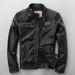 Men's 100% Genuine Leather Biker Jacket