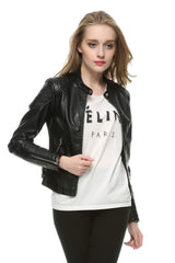 EXPRESS Bomber Motorcycle Leather Jacket for Women