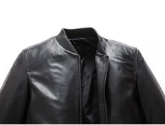 YOLANFAIRY Bomber Leather Jackets For Men