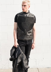 Mens Reaper Leather Coat with Vest