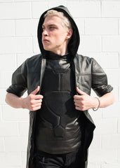 Mens Reaper Leather Coat with Vest