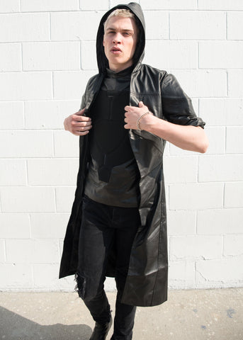 Mens Reaper Leather Coat with Vest