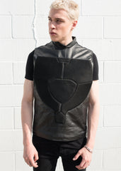 Mens Reaper Leather Coat with Vest