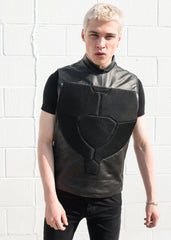 Mens Reaper Leather Coat with Vest