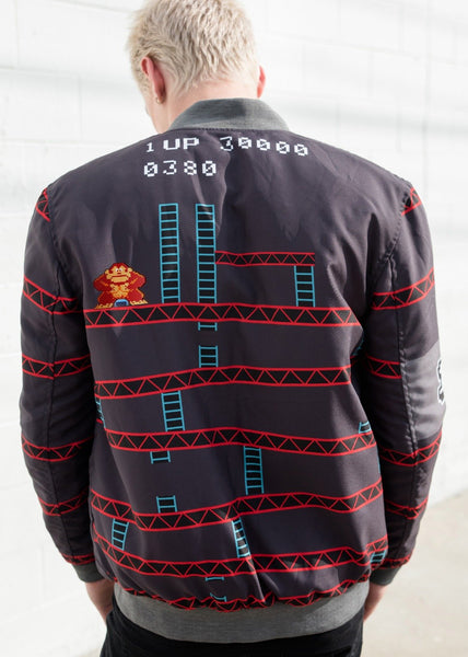 Mens Donkey Kong Nintendo Bomber Jacket