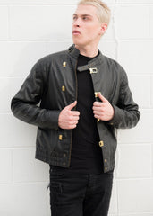 Mens Akira Kaneda Leather Motorcycle Jacket