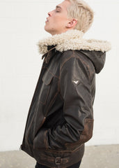 Men's Shearling Fashion Leather Jacket