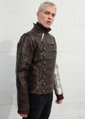 Mens Bucky Barnes Winter Soldier Armored Leather Jacket