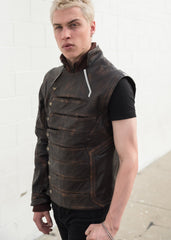 Mens Bucky Barnes Winter Soldier Armored Leather Jacket