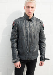 Men's Transformers Autobot Shield Leather Jacket Black Armor
