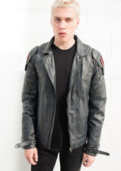 Men's Transformers Autobot Shield Leather Jacket Black Armor
