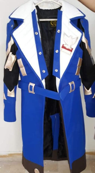 Mens Young Soldier 76 Trench Coat Leather Jacket