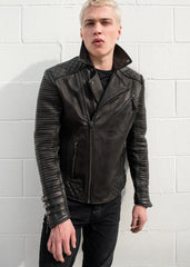 Men's Hawthorne Matte Black Leather Jacket