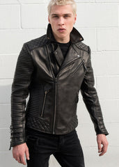 Men's Hawthorne Matte Black Leather Jacket