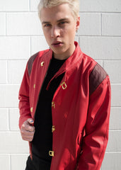 Mens Akira Kaneda Leather Motorcycle Jacket