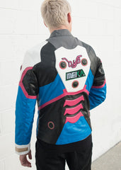 Mens D.Va Blue Leather Jacket