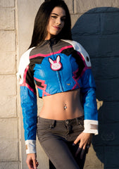 Womens Overwatch D.VA Crop Top Jacket