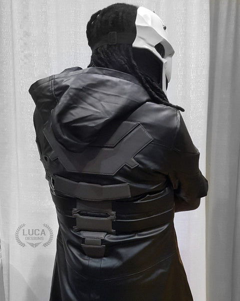 Mens Reaper Leather Coat with Vest