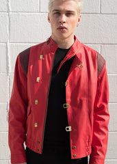 Mens Akira Kaneda Leather Motorcycle Jacket