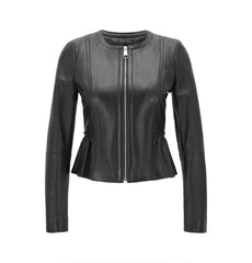 ENNA BLACK FORMAL LEATHER JACKET FOR WOMEN