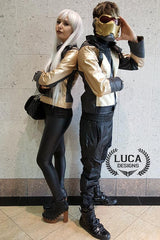 Womens Soldier 76 Leather Jacket Gold