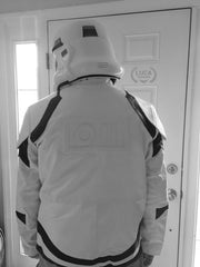 Mens Star Wars Stormtrooper Leather Jacket Armor White