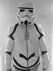 Mens Star Wars Stormtrooper Leather Jacket Armor White